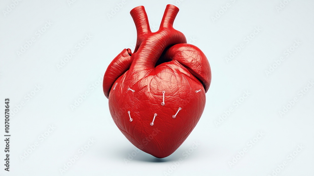 Aufkleber explore the intricacies of the human heart model in 3d design