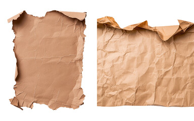 Fototapeta premium Vintage parchment paper with torn edges, perfect for antique-themed projects, crafts, or historical documents. Isolated on transparent background.