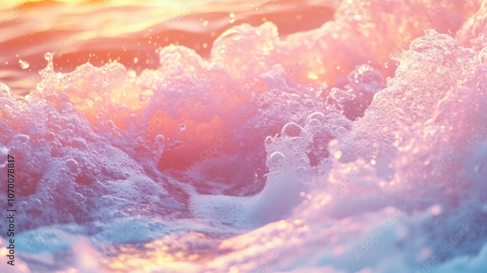 Aufkleber pastel waves flowing across the motion picture screen like water create a relaxing and soft movement