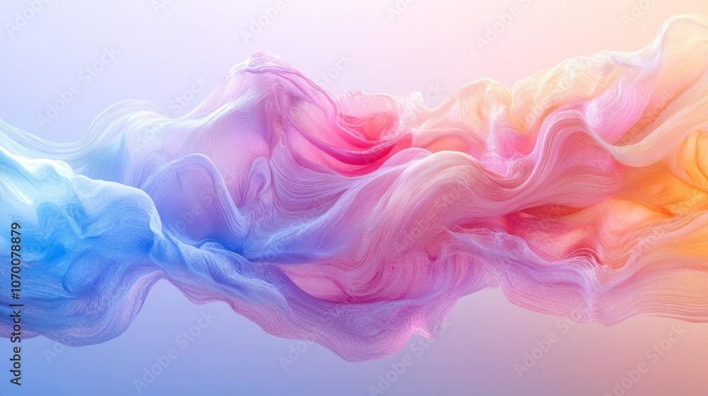 Aufkleber pastel waves flowing across the motion picture screen like water create a relaxing and soft movement