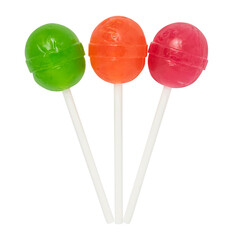 Colourful Lollipop candy isolated on white background