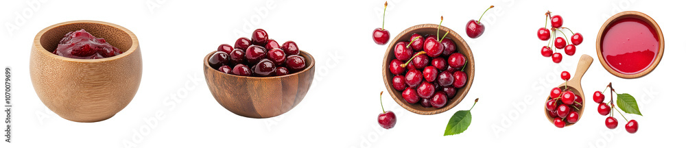 Poster The top view of a jar with jam isolated on a transparent background