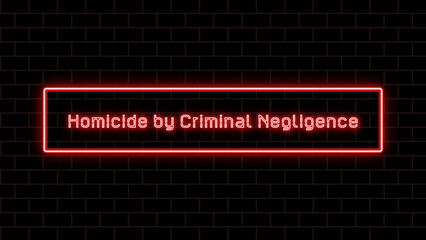 Homicide by Criminal Negligence のネオン文字