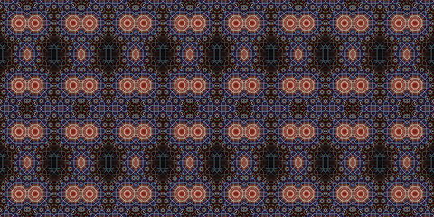 Seamless kaleidoscope pattern. The texture of the woven pattern. Endless pattern