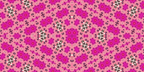 Seamless kaleidoscope pattern. The texture of the woven pattern. Endless pattern