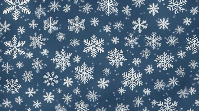 Blue Christmas background with snowflakes pattern