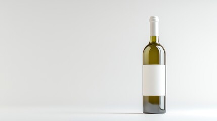 Explore the elegance of a crisp white wine bottle