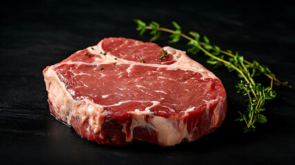 Obraz premium Tasty Organic Beef Steak: Tender and Juicy Cuts. Treat yourself to a tender and juicy organic beef steak that’s full of flavor and nutrients. Raised on organic farms