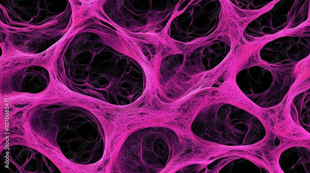 Leinwandbilder explore the intricate structure of pink cell patterns in science