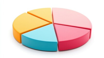 Obraz premium Analyzing the importance of visual data representation using a colorful pie chart for effective communication