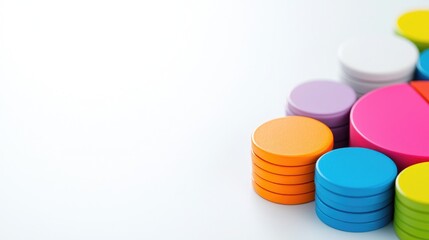 Engaging colorful tokens create a vibrant display of fun and creativity for game night or educational use