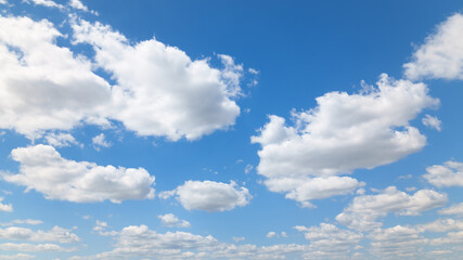Obraz premium beautiful blue sky with soft white clouds for abstract background