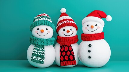 Create festive cheer with adorable snowman decorations for a joyous winter celebration