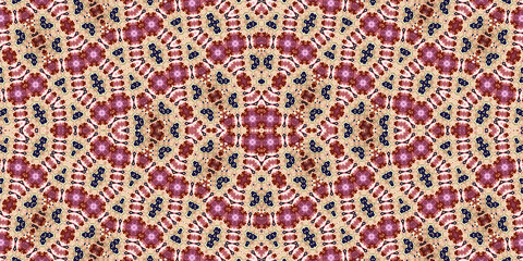 Seamless kaleidoscope pattern. The texture of the woven pattern. Endless pattern