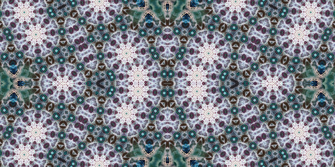 Seamless kaleidoscope pattern. The texture of the woven pattern. Endless pattern