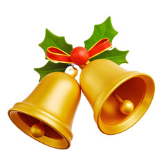 christmas bells isolated on white