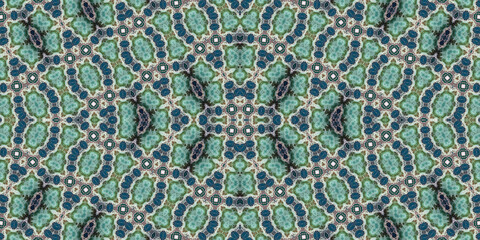 Seamless kaleidoscope pattern. The texture of the woven pattern. Endless pattern