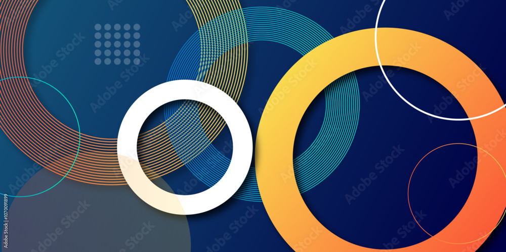 Poster modern colorful blue ,yellow white abstract background. dynamic shape blue colorful geometric design