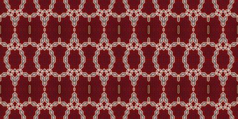 Fototapeta premium Seamless kaleidoscope pattern. The texture of the woven pattern. Endless pattern
