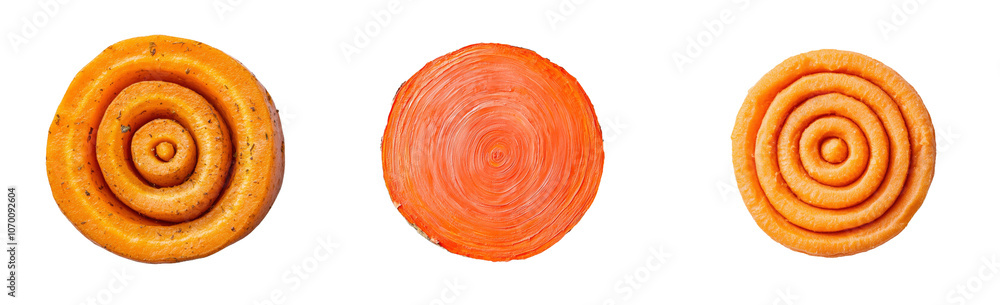 Aufkleber The slice of a carrot is isolated on a transparent background
