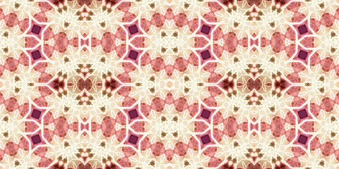 Seamless kaleidoscope pattern. The texture of the woven pattern. Endless pattern
