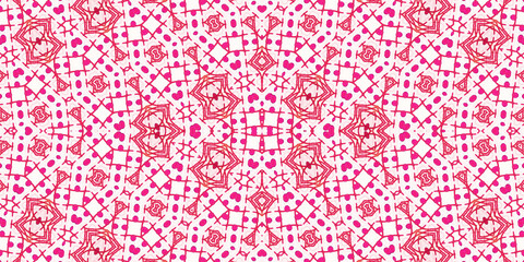 Seamless kaleidoscope pattern. The texture of the woven pattern. Endless pattern