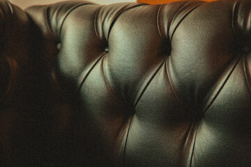 Close-up of a leather sofa