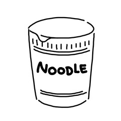 シンプル　カップ麺　イメージ　イラスト　素材