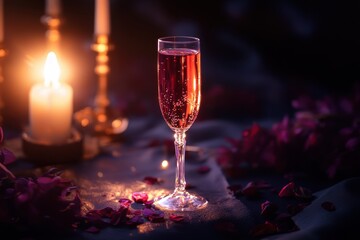 Elegant sparkling wine in a beautifully designed glass, capturing the essence of celebration and luxury.