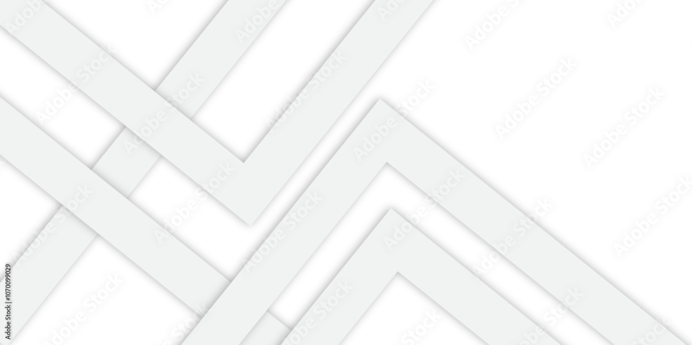 Poster white abstract geometric background with white paper sheets soars as abstract spaces with rectangles