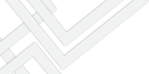 White abstract geometric background with white paper sheets soars as abstract spaces with rectangles, parallel stripes, perspective, shadows in simple strict modern material in triangle and square.	
