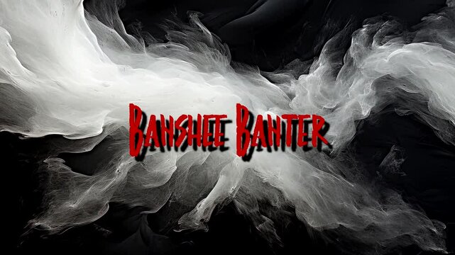 Banshee Banter Halloween Quote Animation Text Lettering On Motion Graphic Grunge Background