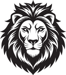 Fototapeta premium lion head silhouette design