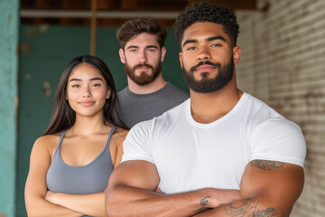 Fototapeta premium A group of three young adults