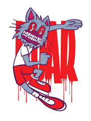 werewolf illustration with japanese style for kaijune event