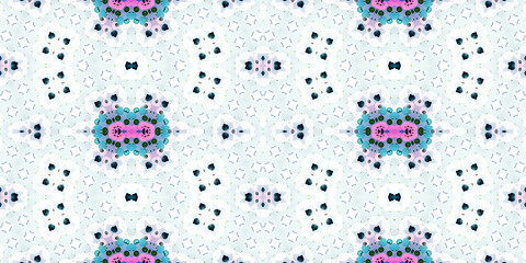 Seamless kaleidoscope pattern. The texture of the woven pattern. Endless pattern