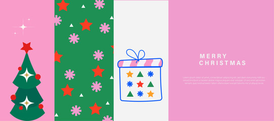 christmas gift boxes tree illustration background