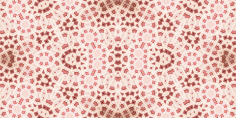 Seamless kaleidoscope pattern. The texture of the woven pattern. Endless pattern