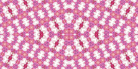 Seamless kaleidoscope pattern. The texture of the woven pattern. Endless pattern
