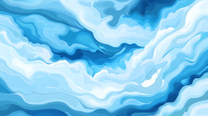 Obraz premium Abstract background of blue and white clouds, creating a soft, fluid pattern reminiscent of a calm sky, suitable for nature and relaxation themes.