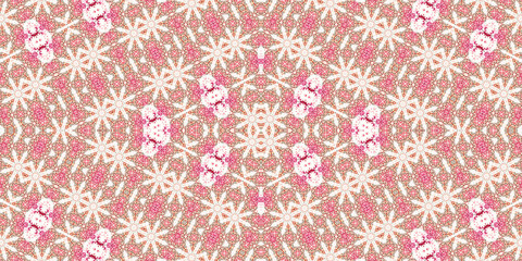 Seamless kaleidoscope pattern. The texture of the woven pattern. Endless pattern