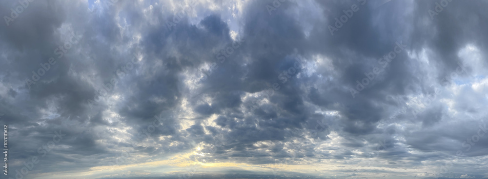 Wall mural storm sky. cold windy weather atmosphere cloudscape panoramic outdoors scenery background