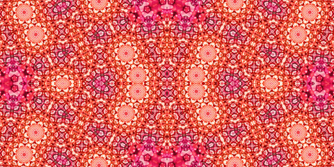 Seamless kaleidoscope pattern. The texture of the woven pattern. Endless pattern
