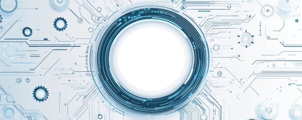 Obraz premium A blue circle with a white background