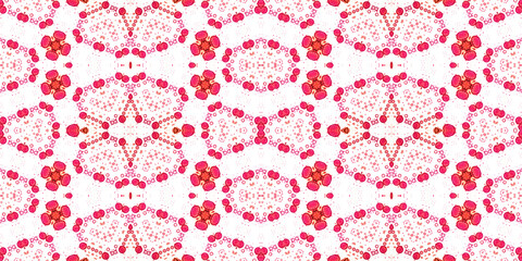 Seamless kaleidoscope pattern. The texture of the woven pattern. Endless pattern