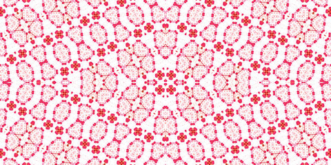 Seamless kaleidoscope pattern. The texture of the woven pattern. Endless pattern