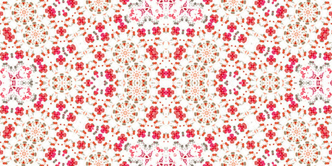 Seamless kaleidoscope pattern. The texture of the woven pattern. Endless pattern