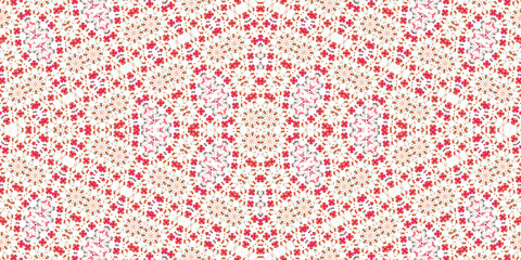 Seamless kaleidoscope pattern. The texture of the woven pattern. Endless pattern