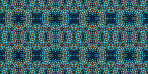 Seamless kaleidoscope pattern. The texture of the woven pattern. Endless pattern