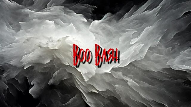 Boo Bash Halloween Quote Animation Text Lettering On Motion Graphic Grunge Background